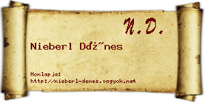 Nieberl Dénes névjegykártya